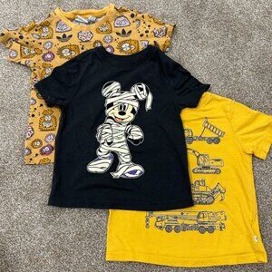 adidas Disney gap Toddler T-Shirts Set of 3 - Size 3T - Yellow / Black